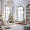 Pre-lit 6 Feet/72 Inch Christmas Garland, White & Silver Lighted Garland with 35 LED Lights for Indoor Outdoor Xmas Decor Holiday Decorations, Battery Operated (Batteries NOT Included)